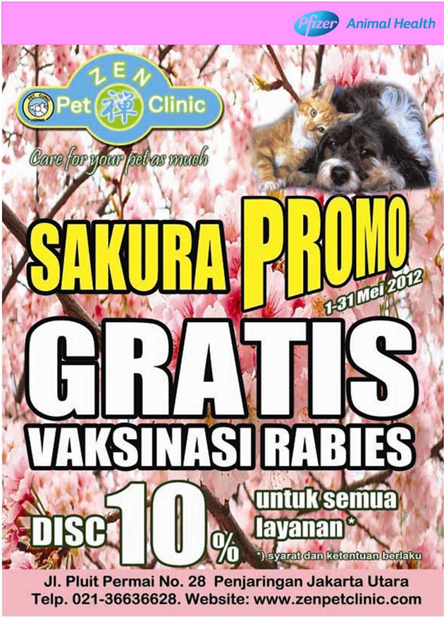 Vaksin Gratis & Diskon @ Zen Pet Clinic