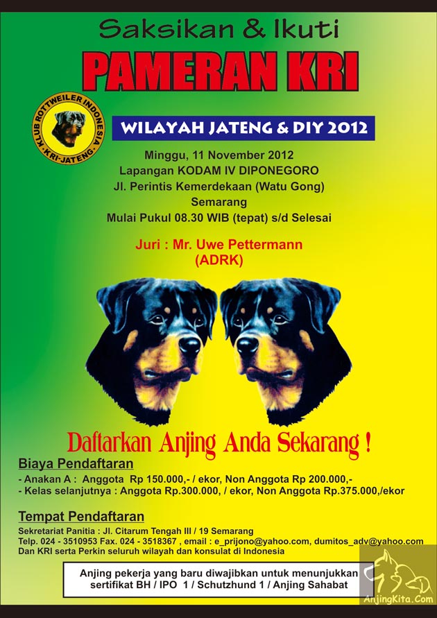 Pameran Rottweiler KRI Jawa Tengah