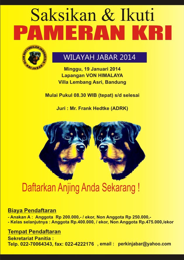 Pameran Anjing Rottweiler Jawa Barat