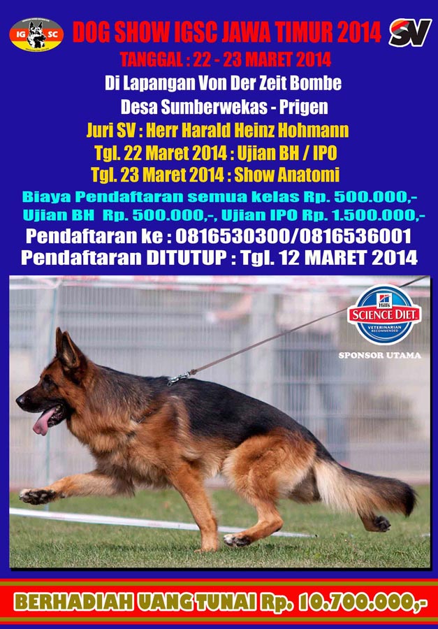 Pameran Anjing Herder IGSC Jatim (Berhadiah Uang Tunai)
