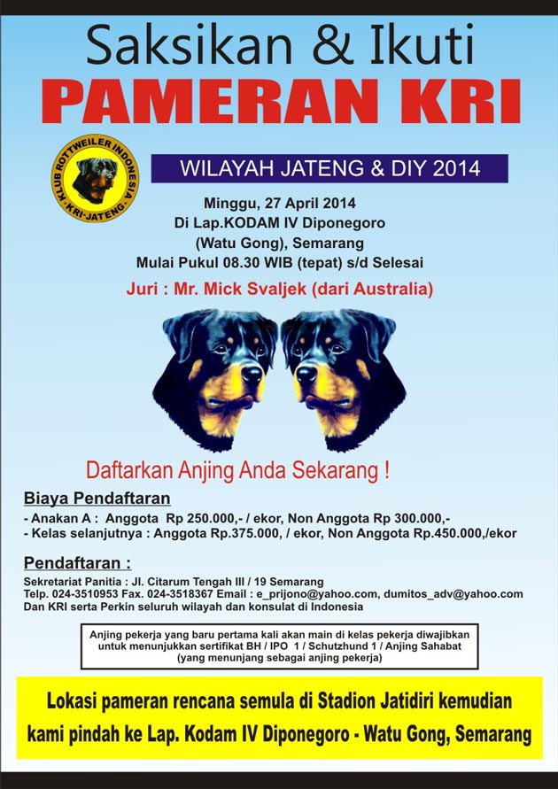 Pameran Anjing Rottweiler Jateng & DIY 2014