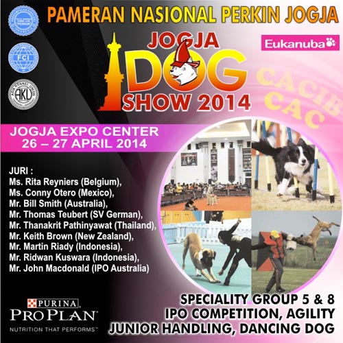 Jadwal Penjurian 450 Ekor Anjing Jogja Dog Show 2014