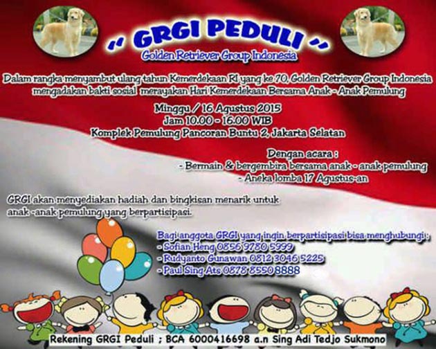 Golden Retriever Group Indonesia Peduli
