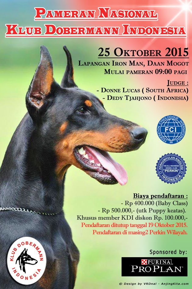 (UPDATE JURI) Pameran Nasional Klub Dobermann Indonesia